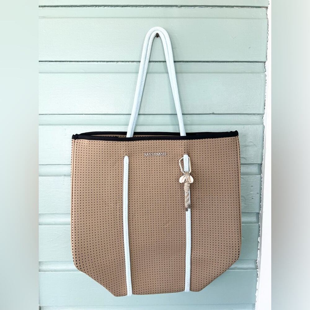 Mayamar NWOT maya neoprene tote bag perforated scuba bag shoulder beach summer